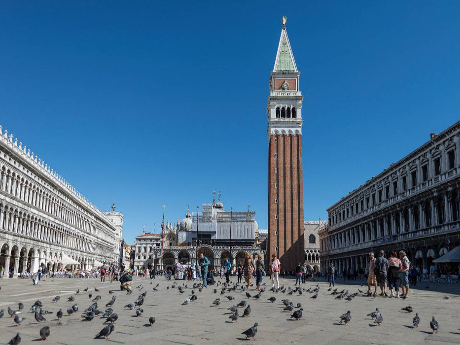Piazza San Marco (Marktplatz) mit Campanile - CALVENDO Foto-Puzzle'