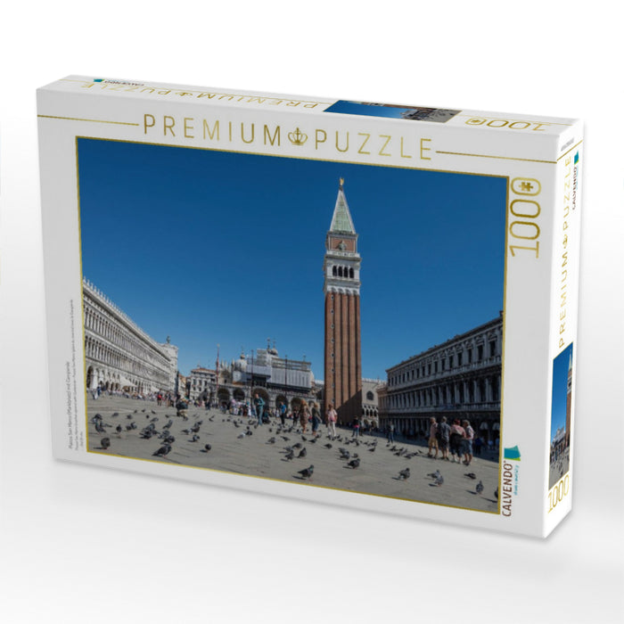 Piazza San Marco (Marktplatz) mit Campanile - CALVENDO Foto-Puzzle'