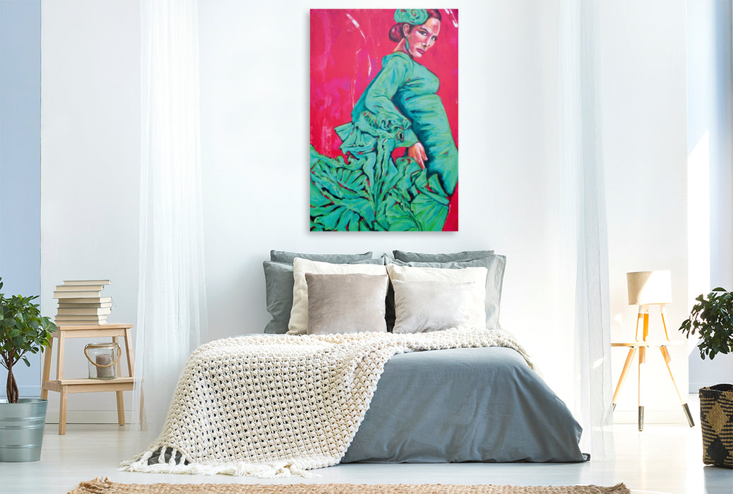 Premium Textil-Leinwand Premium Textil-Leinwand 80 cm x 120 cm  hoch Ein Motiv aus dem Kalender Flamenco