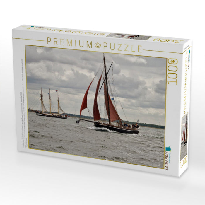 traditioneller Haikutter "Ernestine" auf der Ostsee vor Warnemünde, Hanse Sail 2013 - CALVENDO Foto-Puzzle'
