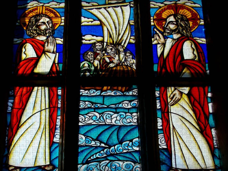 Glasfenster im Königsberger Dom in Kaliningrad - CALVENDO Foto-Puzzle'