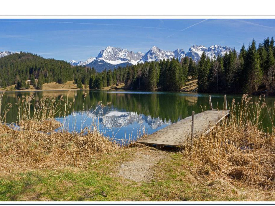 Landschaft Oberbayern Geroldsee und Karwendelgebirge - CALVENDO Foto-Puzzle'