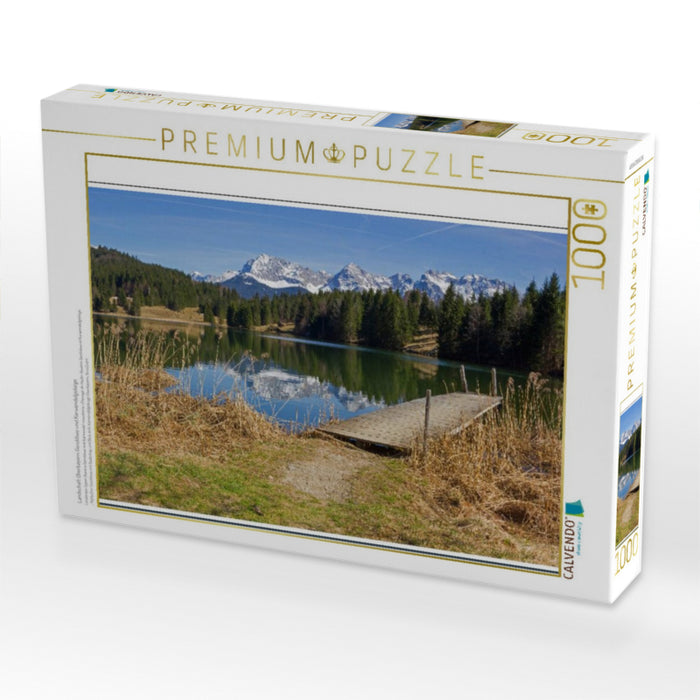 Landschaft Oberbayern Geroldsee und Karwendelgebirge - CALVENDO Foto-Puzzle'
