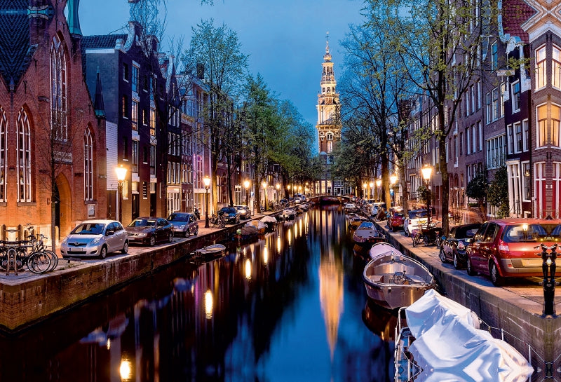 Premium Textil-Leinwand Amsterdam - Zuiderkerk am Groenburgwal