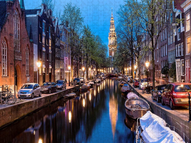 Amsterdam - Zuiderkerk am Groenburgwal - CALVENDO Foto-Puzzle'