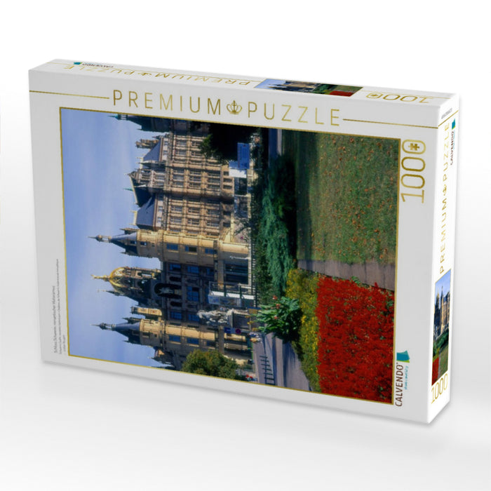 Schloss Schwerin, romantischer Historismus - CALVENDO Foto-Puzzle'