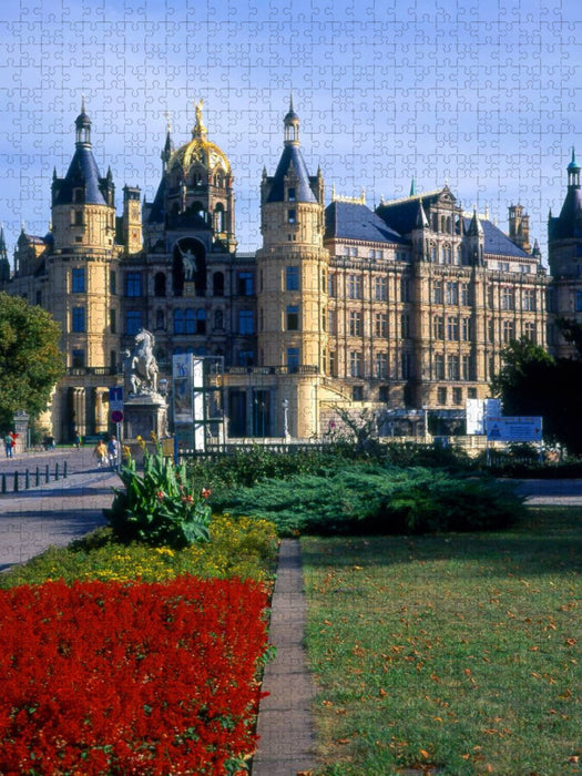 Schloss Schwerin, romantischer Historismus - CALVENDO Foto-Puzzle'