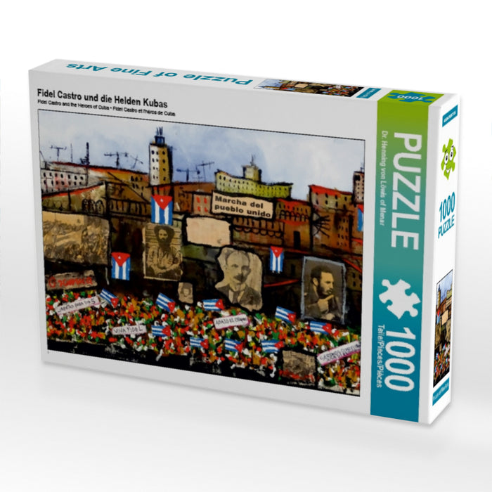 Fidel Castro und die Helden Kubas 1000 Teile Puzzle quer - CALVENDO Foto-Puzzle'
