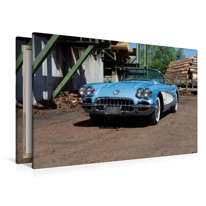 Premium Textil-Leinwand Corvette C1