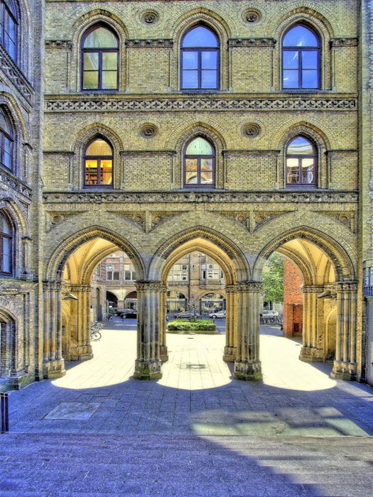 Bremen - Durchgangsgasse zum St. Petri Dom verziert mit Rundbögen - CALVENDO Foto-Puzzle'