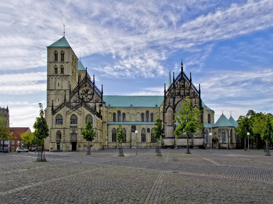 Münster - Der St. Paulus-Dom ist in seiner heutigen Gestalt ein Werk des 13. Jahrhunderts - CALVENDO Foto-Puzzle'