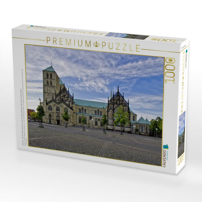 Münster - Der St. Paulus-Dom ist in seiner heutigen Gestalt ein Werk des 13. Jahrhunderts - CALVENDO Foto-Puzzle'
