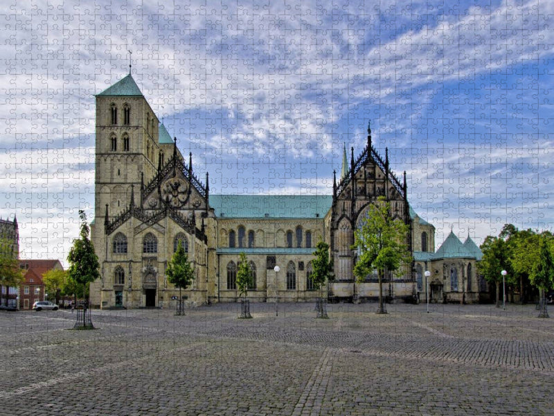 Münster - Der St. Paulus-Dom ist in seiner heutigen Gestalt ein Werk des 13. Jahrhunderts - CALVENDO Foto-Puzzle'