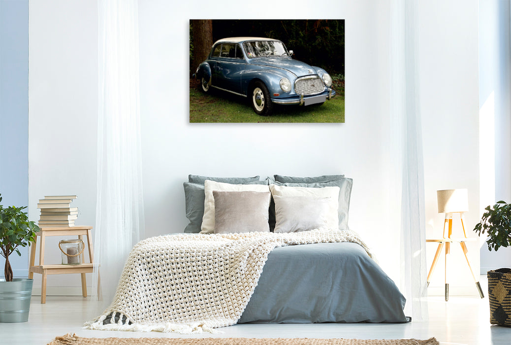 Premium Textil-Leinwand Premium Textil-Leinwand 120 cm x 80 cm quer Auto Union 1000 S Coupé