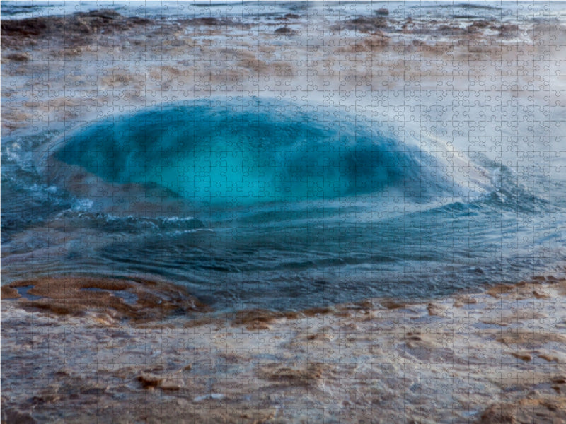 Geysir Strokkur auf Island 1000 Teile Puzzle quer - CALVENDO Foto-Puzzle'