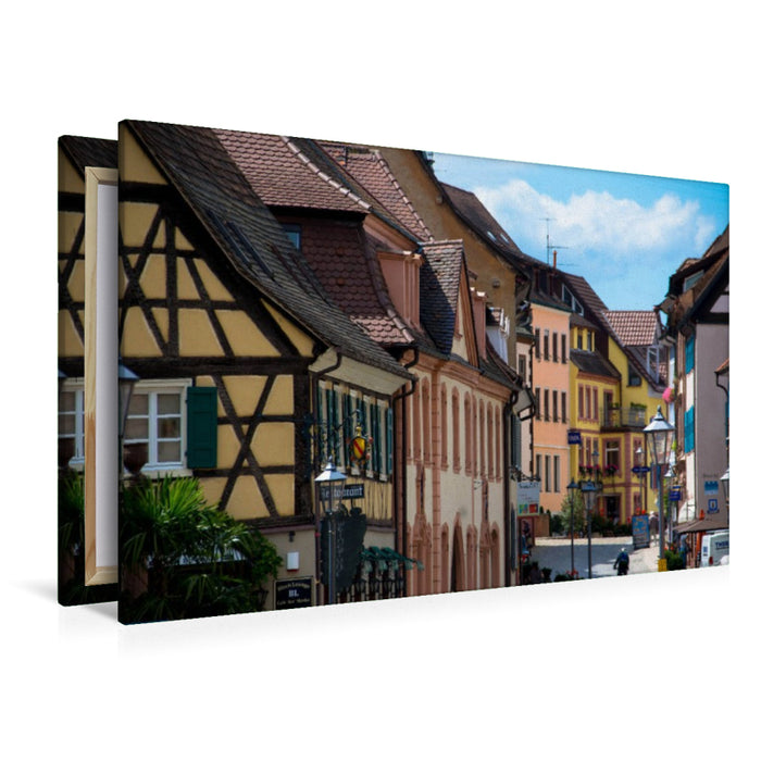 Premium Textil-Leinwand Häuserzeile in Endingen
