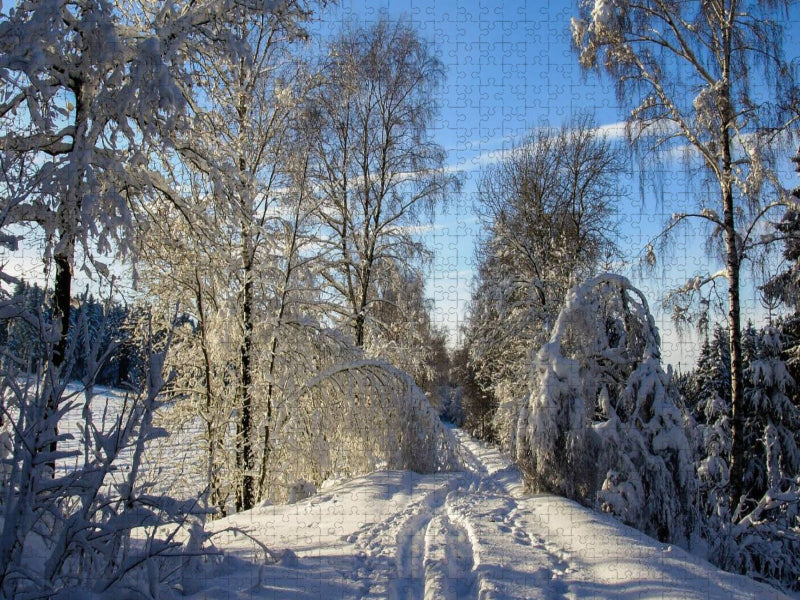 Winter im Erzgebirge - CALVENDO Foto-Puzzle'