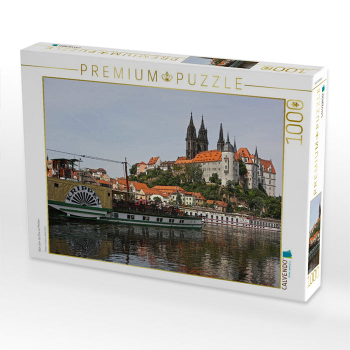 Blick über die Elbe auf Meißen - CALVENDO Foto-Puzzle'