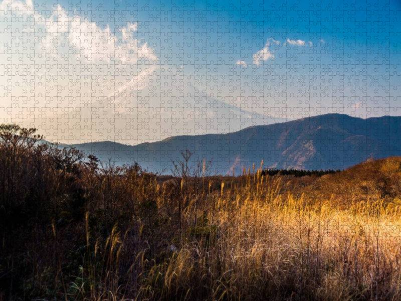 Sonnenuntergang am Fujiyama - CALVENDO Foto-Puzzle'