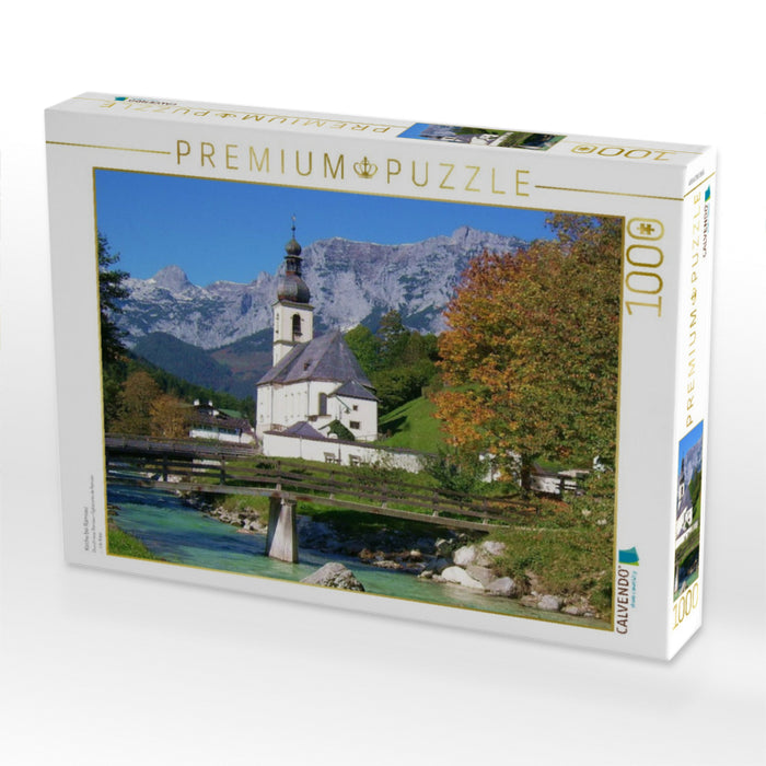 Kirche bei Ramsau - CALVENDO Foto-Puzzle'