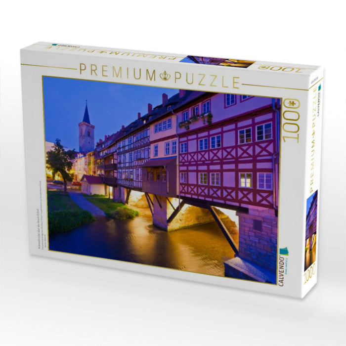 Krämerbrücke über die Gera in Erfurt - CALVENDO Foto-Puzzle'