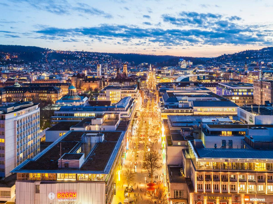 Blick über die Königstraße in Stuttgart - CALVENDO Foto-Puzzle'