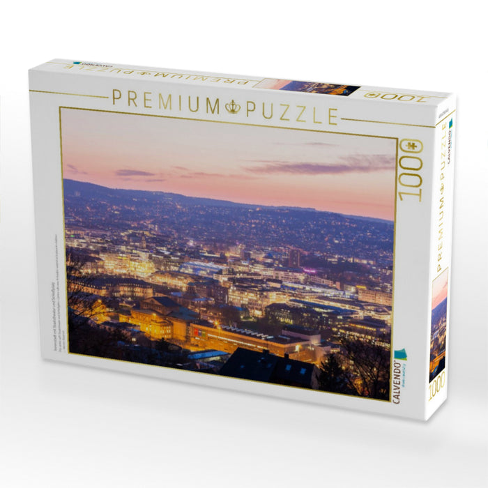 Innenstadt mit Staatstheater und Schloßplatz - CALVENDO Foto-Puzzle'