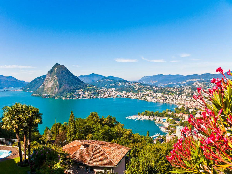 Lugano am Luganer See - CALVENDO Foto-Puzzle'