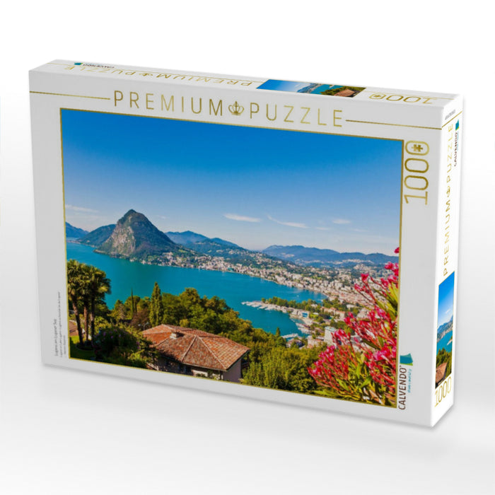 Lugano am Luganer See - CALVENDO Foto-Puzzle'