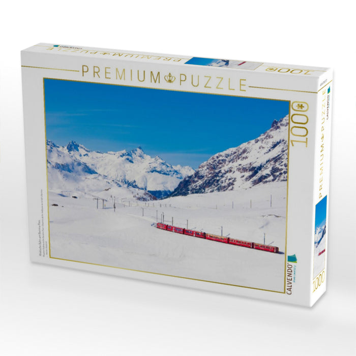 Rhätische Bahn am Bernina Pass - CALVENDO Foto-Puzzle'