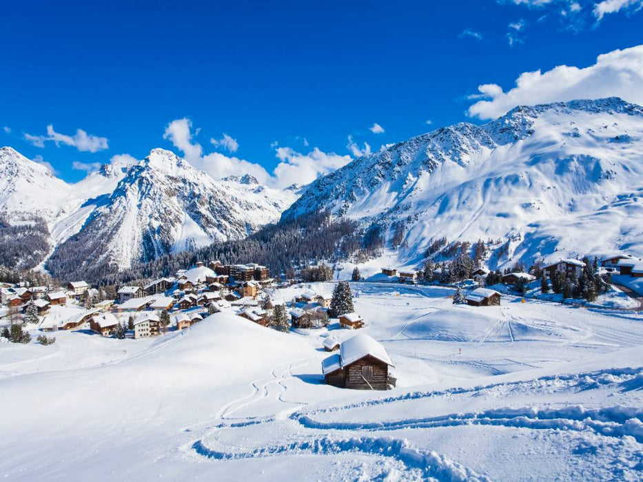 Ferienort Arosa im Schanfigg Tal - CALVENDO Foto-Puzzle'