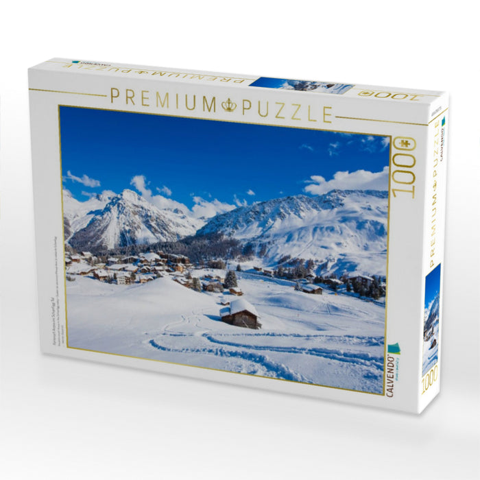 Ferienort Arosa im Schanfigg Tal - CALVENDO Foto-Puzzle'