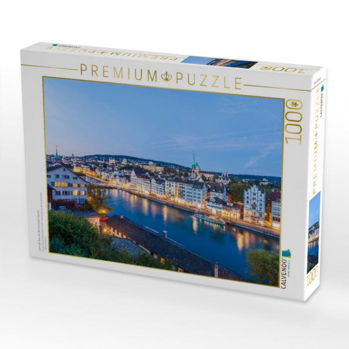 Limmat-Quai an der Limmat in Zürich - CALVENDO Foto-Puzzle'