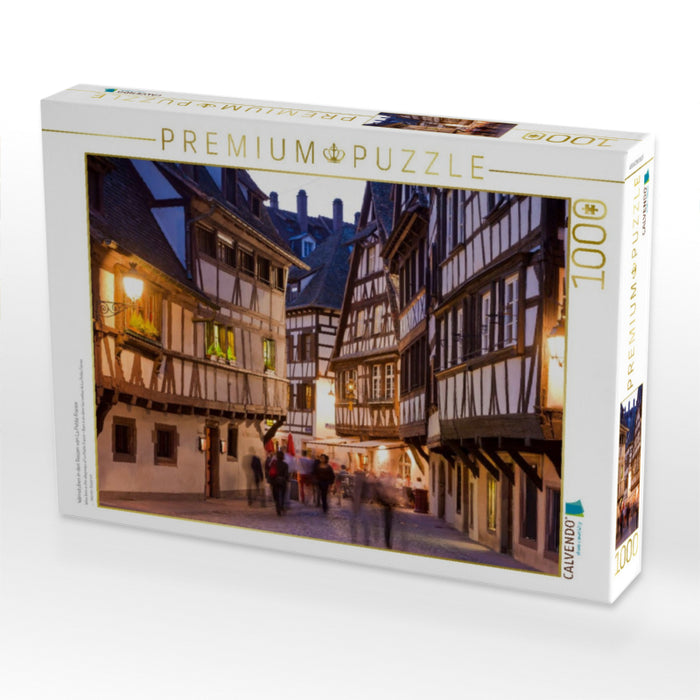 Weinstuben in den Gassen von La Petite France - CALVENDO Foto-Puzzle'
