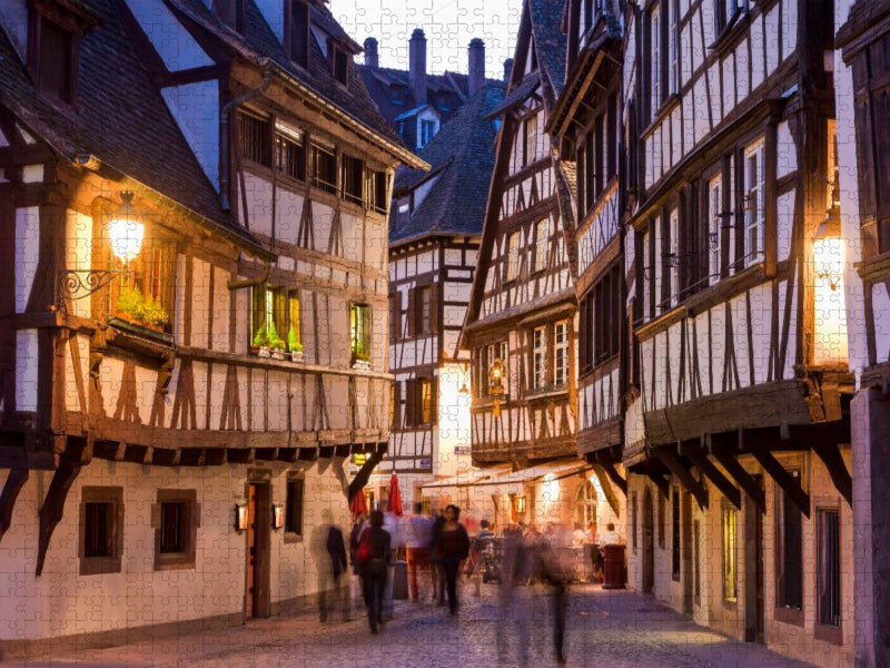 Weinstuben in den Gassen von La Petite France - CALVENDO Foto-Puzzle'