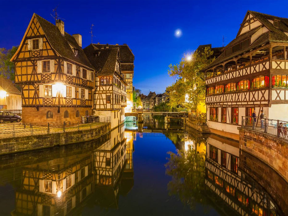 Typische Fachwerkhäuser in Petite France, Straßburg - CALVENDO Foto-Puzzle'