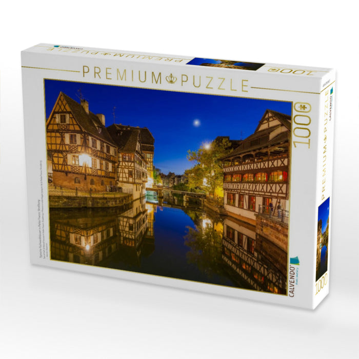 Typische Fachwerkhäuser in Petite France, Straßburg - CALVENDO Foto-Puzzle'