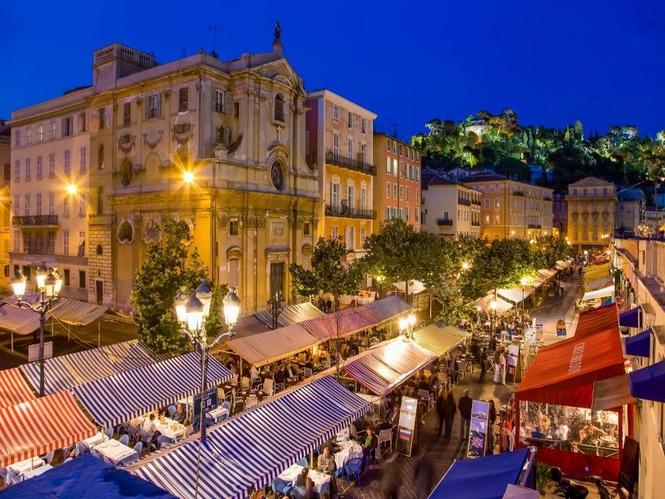 Restaurants am Cours Saleya - CALVENDO Foto-Puzzle'