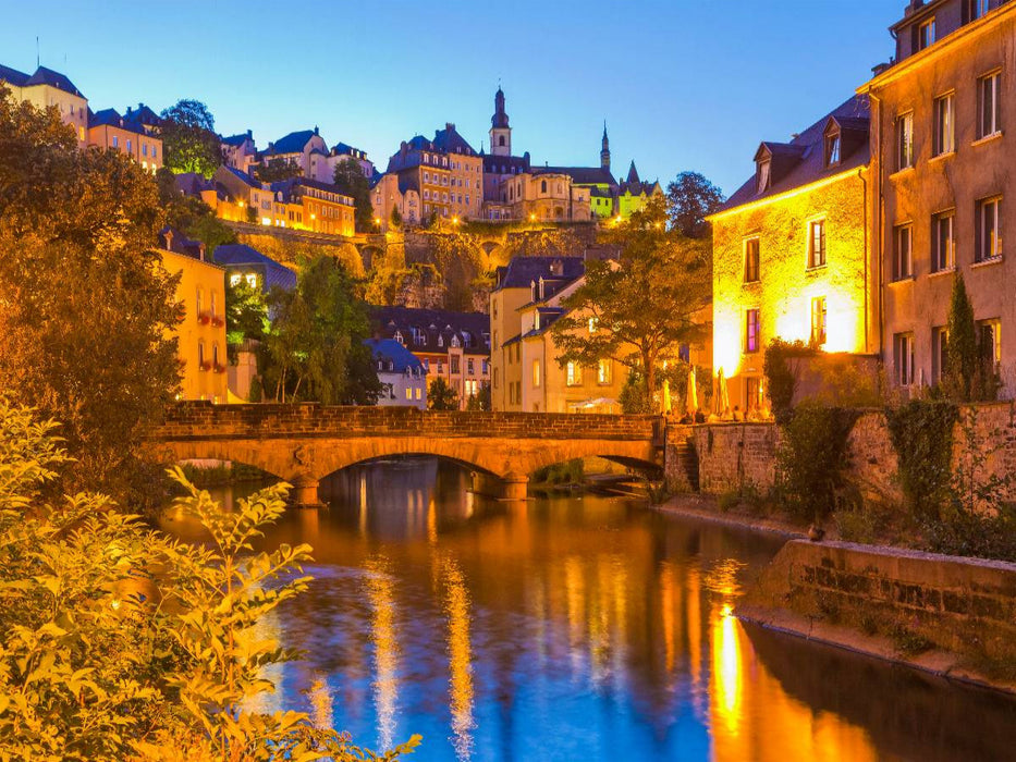 Stadtviertel Grund in der Stadt Luxemburg - CALVENDO Foto-Puzzle'