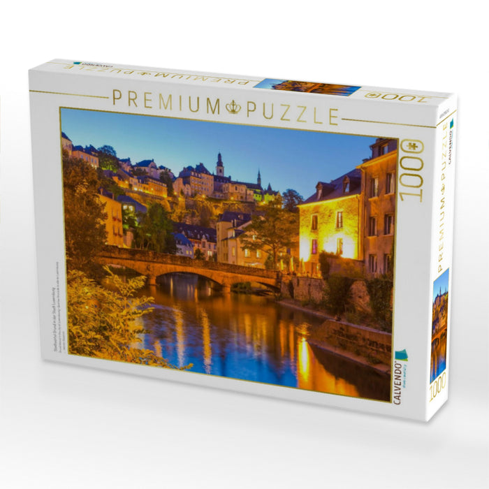 Stadtviertel Grund in der Stadt Luxemburg - CALVENDO Foto-Puzzle'