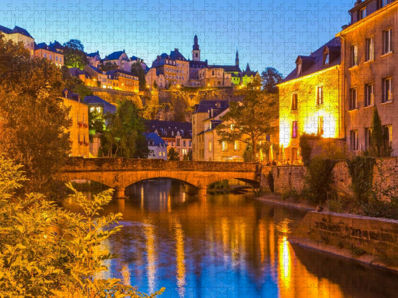 Stadtviertel Grund in der Stadt Luxemburg - CALVENDO Foto-Puzzle'