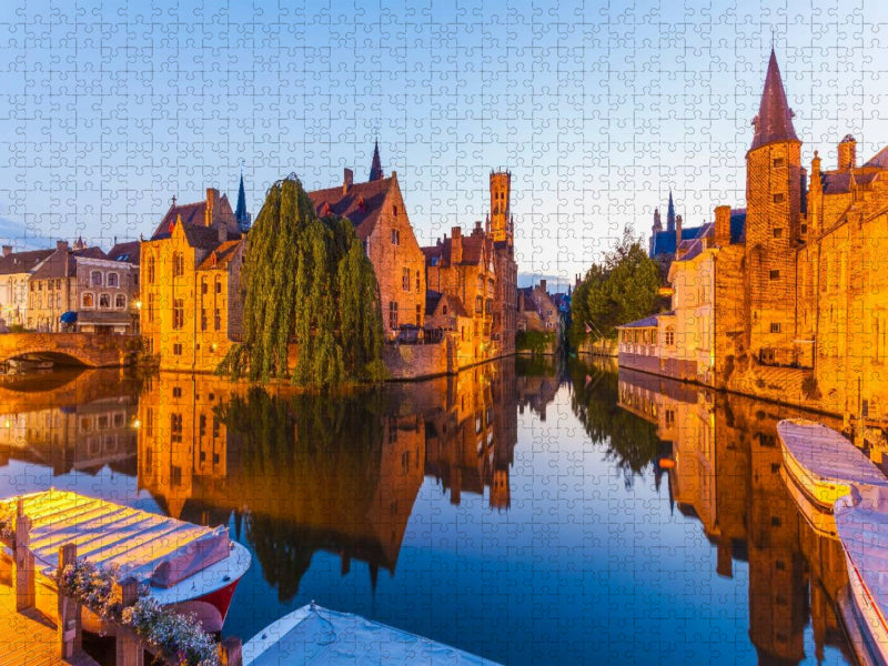 Rozenhoedkaai in Brügge - CALVENDO Foto-Puzzle'