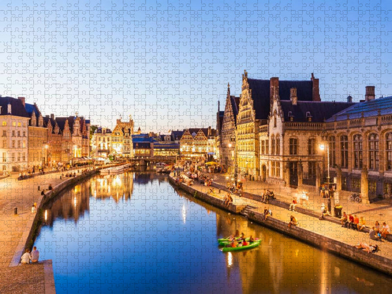Korenlei und Graslei in der Altstadt von Gent - CALVENDO Foto-Puzzle'