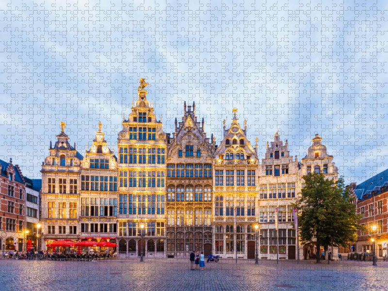 Zunfthäuser am Grote Markt in Antwerpen - CALVENDO Foto-Puzzle'
