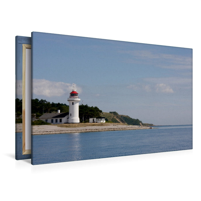 Premium Textil-Leinwand Leuchtturm Sletterhage