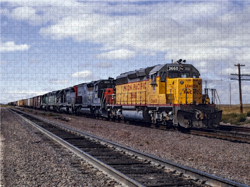 Union Pacific, Cheyenne, Wyoming, 1981 1000 Teile Puzzle quer - CALVENDO Foto-Puzzle'