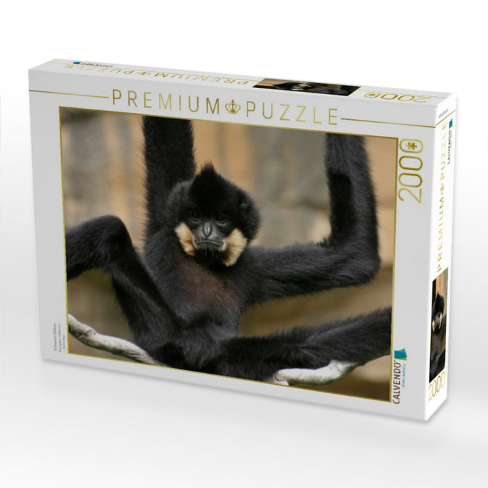 Schwarzer Gibbon - CALVENDO Foto-Puzzle'