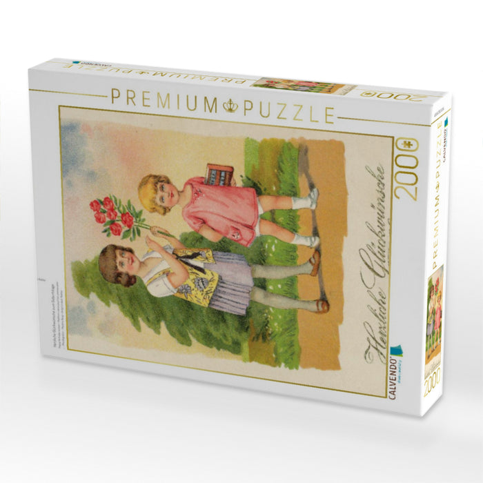 Herzliche Glückwünsche zum Geburtstage - CALVENDO Foto-Puzzle'