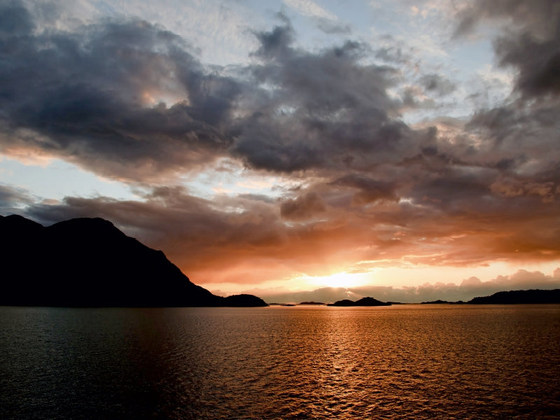 Sonnuntergang in Norwegen 1000 Teile Puzzle quer - CALVENDO Foto-Puzzle'