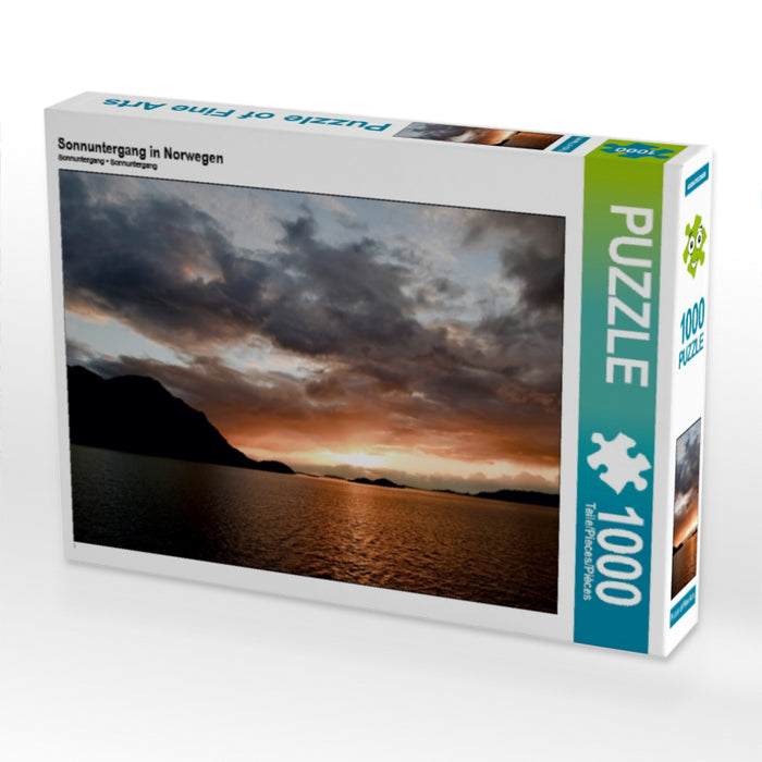 Sonnuntergang in Norwegen 1000 Teile Puzzle quer - CALVENDO Foto-Puzzle'